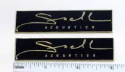 Snell Acoustics Speaker Badge Logo Engraved Solid Brass Pair