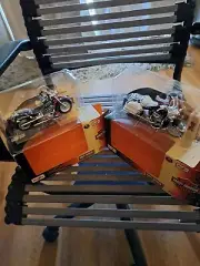 2 Maisto Harley-Davidson 1999 FLSTF Fat Boy 1:18 Scale Bike Motorcycle Die Cast
