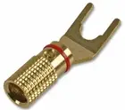 PRO SIGNAL - Speaker Spade Terminal, Gold, Red