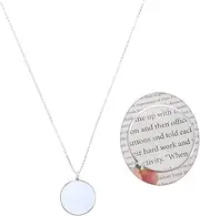 LRXIYODE Optical Pendant Necklace Magnifier with Magnifying Glass Lens Stylish Silver Magnifier Pendant for Reading and Inspection Durable Glass for Everyday Use