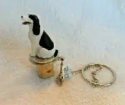 Black and white Springer Spaniel bottle stopper new