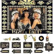 LaVenty Roaring 20s Photo Booth Props 1920s Photo Booth Props Gatsby Party Props Roaring 20s Party Decorations Gatsby Decorations