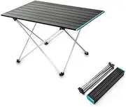 Camping Table, Portable Lightweight Folding Table with Aluminum Table Top and Carry Bag, Easy to Carry, Perfect for Outdoor, Hiking, Fishing, Beach, Picnic, Cooking, Home