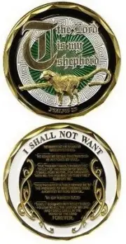 Psalm 23 The LORD is my Shepherd Military Challenge Coin