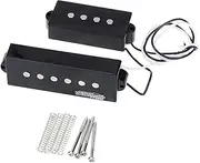 Wilkinson M-series WOPB5 Variable Gauss Ceramic Precision Bass Humbucker Pickups Set for 5-string PB Style Electric Bass, Black