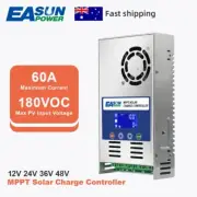 MPPT 60AMP Solar Charge Controller For 12V 24V 36V 48V DC Battery Regulator 180V