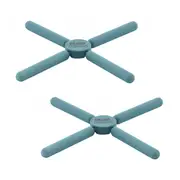 Set of 2 GRAND DESIGNS Foldaway Trivets - Green