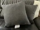 New - Target Project 62 Throw Pillows - Set of 2 - Grey & Beige Linen - 15 x 15