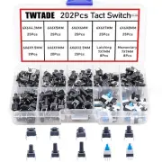 TWTADE 202PCS Micro Momentary Tactile Push Button Switch Assortment Kit 10...