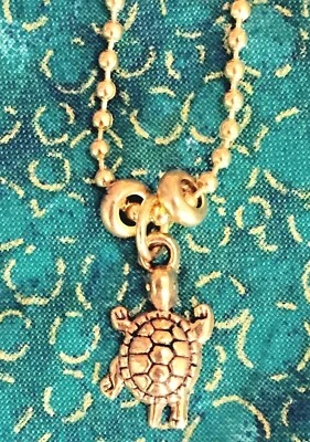 Gold Etched Sea Turtle Necklace. Ocean. Beach. Coast. Summer. Vacation.