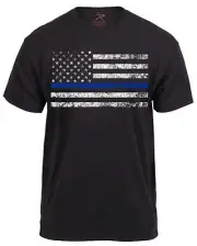 Support-Police-Sheriff-Law-Enforcement-THIN-BLUE-LINE-T shirt ROTHCO 61550