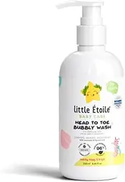 Little Étoile Head To Toe Bubbly Wash For Delicate Skin (0+ Months)​, soothes & nourishes with 6 coconut-based cleansing ingredients, Enriched with lavender extract & Epsom salt which provides a calming and relaxing aroma to encourage restfulness, 250ml