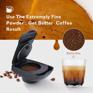 適用於 Dolce Gusto EDG LUMIO DG325 咖啡機機器可再填充濃縮咖啡過濾器支架的可重複使用咖啡適配