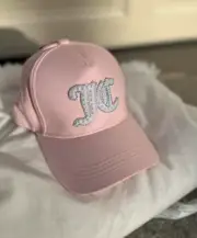 Juicy Couture Women's Rhinestone Embroidered Hat Baby Pink New With Tags