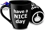 Have a Nice Day Funny Coffee Mug, Funny White Elephant Gifts for Women and Men w