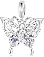 [DOYIS] 925 Sterling Silver Butterfly Charm Pendant for Pandora Bracelet