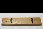 Rustic Coat Rack - Wall Mounted Wooden 12 quot Entryway Hooks 2 Hooks
