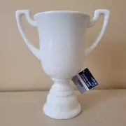 Ashland White Ceramic Trophy Glazed New With Tag 8.5" Tall Decoration Use Only