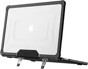 Sahara - Heavy-Duty Raider Series Case with Stand for MacBook Pro 14" (2024), Clear/Black, (LT00047)