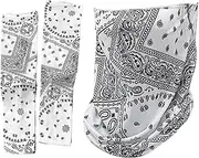 Sun Protection Neck Cover, Giant Face to Face Neck Masks, UV Sun Protection Masks, UVA/UVB Ice Silk Durable and Breathable with Ear Loops, Protectors