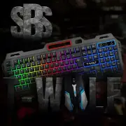 USB GAMING KEYBOARD AND MOUSE | SBS T-WOLF SERIES 1 | MECHANICAL BACKLIT LED