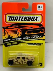 1994 MATCHBOX SUPERFAST #3 MILLITARY HUMMER BEIGE CAMOUFLAGE NEW ON CARD