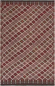 Vintage Hand Woven Carpet 7'7" x 11'9" Traditional Wool Kilim Rug