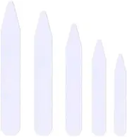 [HIGHROCK] Shirt Collar Bones,5 Sizes Collar Stiffeners Plastic White Collar Stays for Men and Women Dress Shirt 100Pcs
