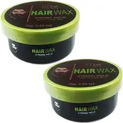 ST.bir Strong Hold Hair styling Wax (75 gm) for men (2 Pcs)