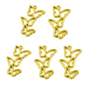 5Pieces for Butterfly Open Back Bezel Hollow Pendant Frame Blank for Resin Mold