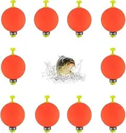 10PCS EVA Foam Fishing Floats, Snap-on Spring Weighted Multipurpose Bobbers for Crappie Bass Panfish Bluegills Trout