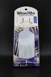 Wine2Go Foldable Wine Liquor Water bottle reusable flexible portable concert NEW