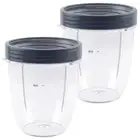 2 Pack 18 oz Short Cup Includes Lip Ring for NutriBullet NB-101B NB-101S NB-201