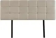 Linen Fabric Queen Bed Deluxe Headboard BedHead - Beige