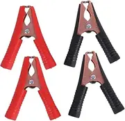 Cabilock 4pcs Battery Charger Clip Car Clamps Replacement Auto Battery Alligator Clips For Auto Battery Maintenance Battery Clamps For Outdoor