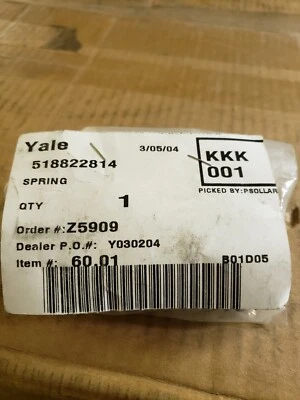 518822814 Yale Forklift Spring Caster Wheel
