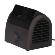 Brown Wood Grain Fan 3 Gear Adjust Bladeless Mini Fan Ultra Silence Portable AC