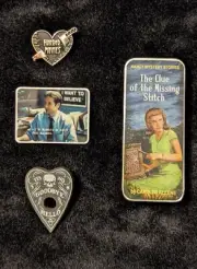 Lot of 4 Spooky Needle Minders Needle Minder X-Files Horror Nancy Drew