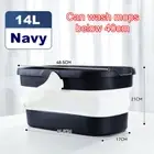 BOOMJOY 14L Collapsible Bucket Foldable Mop Bucket Cleaning Water Bucket Navy