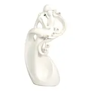 White Groom Holding The Bride Wedding Cake Topper