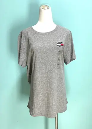 TOMMY HILFIGER 刺繡LOGO短T恤 女裝 短袖 短T-Shirt 圓領 T98976 灰色(現貨)