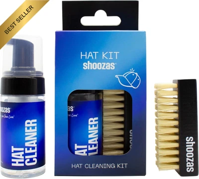 Hat Cleaner Kit – No Water Needed, Quick Dry Foam & Brush for All Hat Types
