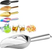 MaudCara® Metal Ice Scoop for Freezer,3 OZ Small Ice Scooper Kitchen Utensils,Multipurpose for Cookie Scoop,Popcorn,Flour,Dog Food Scoop