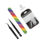 5pcs Nail Extension Fiberglass Shaping Clip Nail File Tweezers Manicure Tool NOW