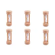 6x Appetito Natural Wood Egg Hourglass 3 Minute Timer Home Kitchen Cooking Tool