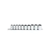 SP Tools 10Pcs 3/8" Drive Socket Rail Set - 6 Point Metric Chrome Vanadium Steel