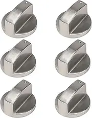 HAFRILY 6Pcs Cooker Knobs 6mm Universal Cooker Replacement Knobs for New Kitchen Cooktop Gas Stove Precise Temperature Burner Accessories Button