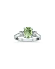 Gem Spark 14K 1.58 ct. tw. Diamond & Green Amethyst Ring