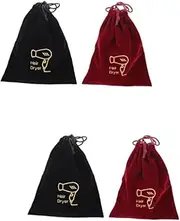 Baluue 4pcs Hair Dryer Drawstring Pouch for Home Travel Soft Storage Bags for Hair Dryer Makeup Accessories Stylish and Practical Organizers