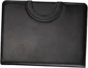 LALAFINA Pu Leather Business Folder with Zipper Document Organizer Binder Briefcase Padfolio Ring Binders